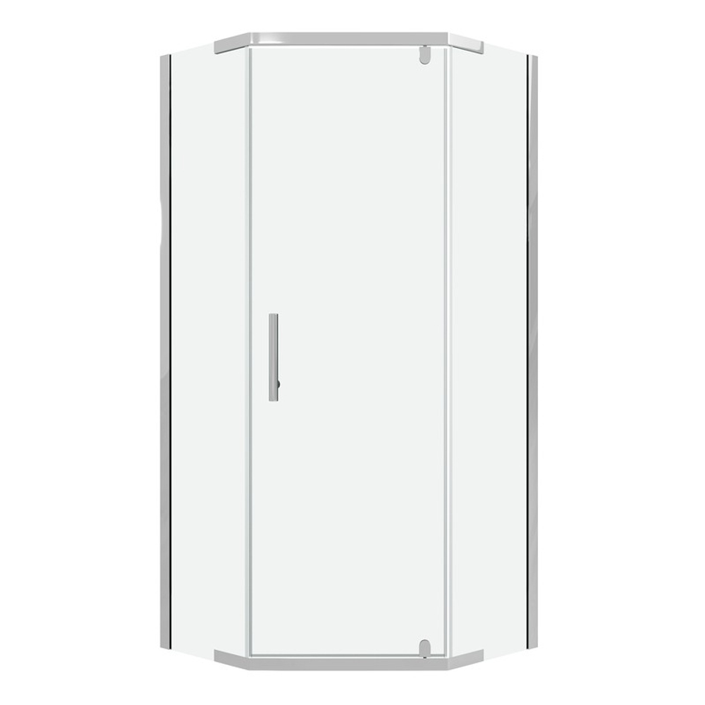 Душевое ограждение Niagara Eco NG-1009-14D (90х90х190) трапеция,распашное,хром,стекло прозрачное,1 место