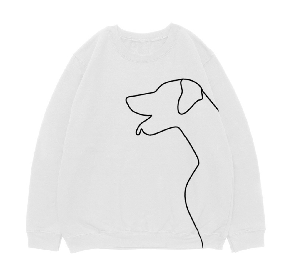 Свитшот "Силуэт натурального  добермана"