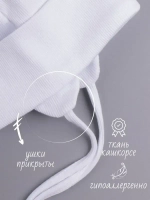 Шапка с ушками для девочки трикотажная на завязках