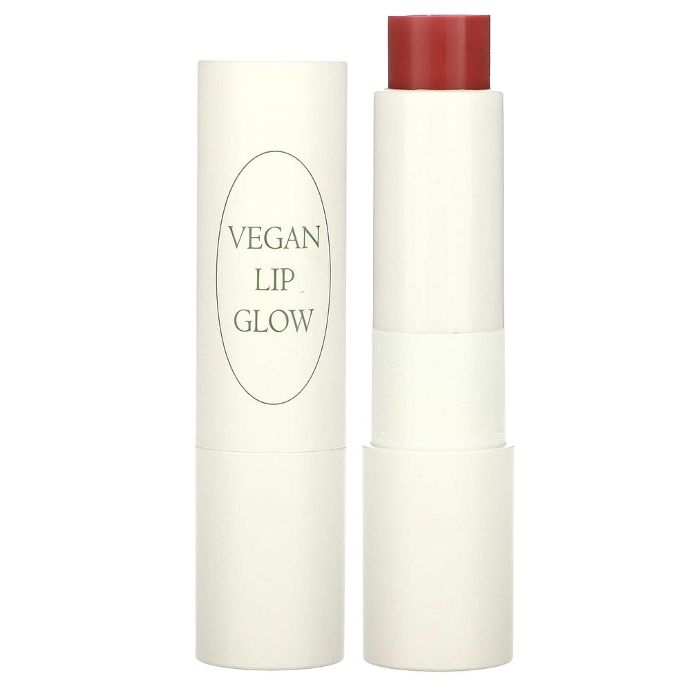 Nacific, Vegan Lip Glow, 02 лососевый бежевый, 3,9 г (0,13 унции)