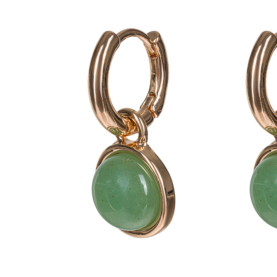 Серьги Fiore Luna GREEN AVENTURINE LE1114 G/G