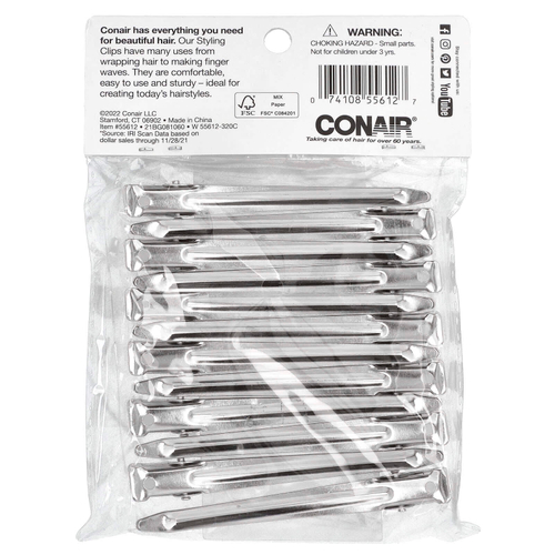 Conair, Раздел и набор, Зажимы для секций, 12 шт.