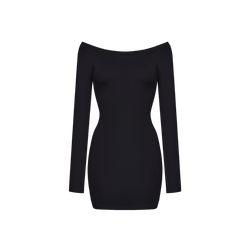 Платье мини с вырезом лодочка
