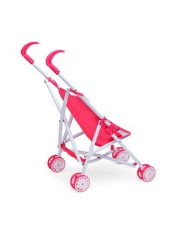 Коляска для кукол трость, прогулочная, цвет красный (H1017)