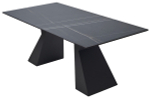 Стол М-City DISAUR Богарт 200 Титан (Titanium Black Pulido), керамика, Черный