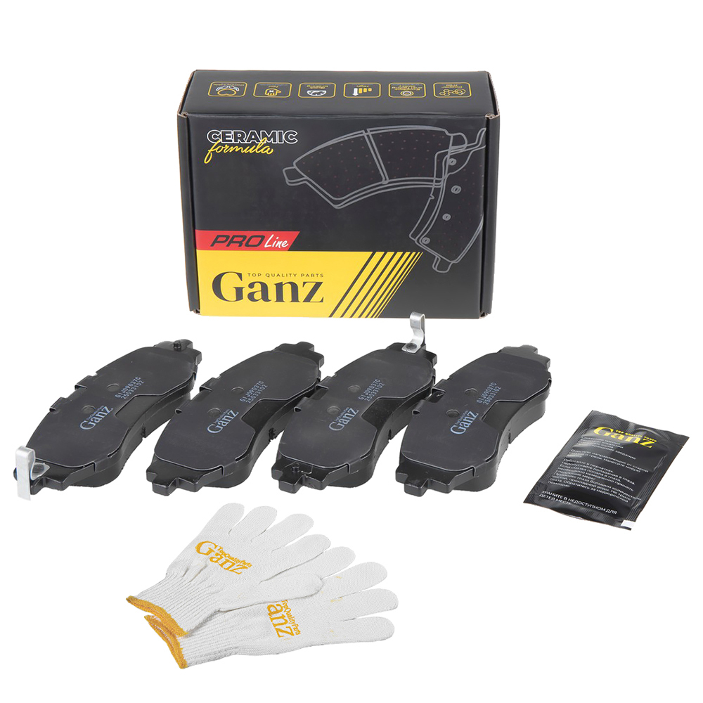 Колодки передние PRO-Line Ceramic CHEVROLET Lacetti 03- GANZ GIJ09037C