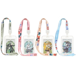 Бейдж на шнурке Basir вертикальный, 110*68 мм, аниме, прозрачный, 4 рисунка ассорти