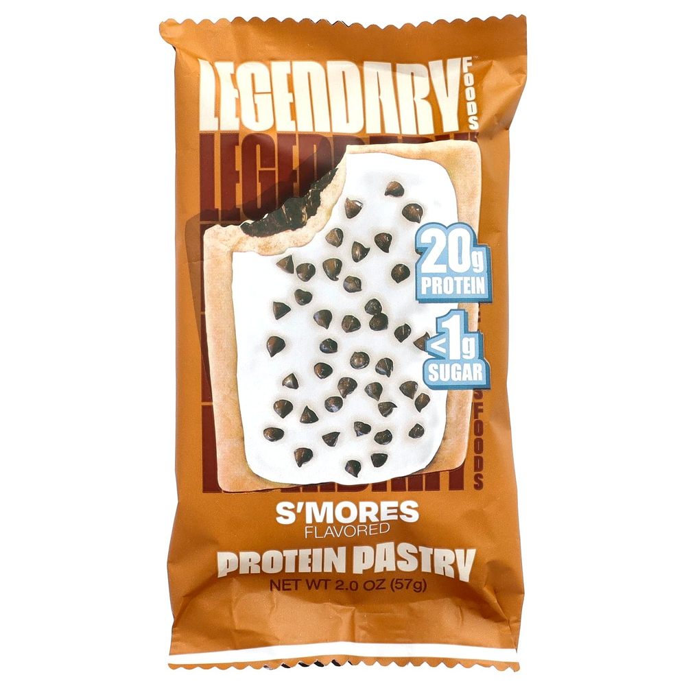 Legendary Foods, Protein Pastry, S'mores, 10 пакетиков, 57 г (2 унции)