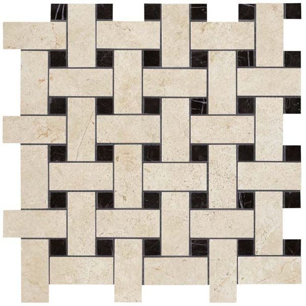 Мозаика Керамогранит Marvel Stone Basketweave Warm LAPP.