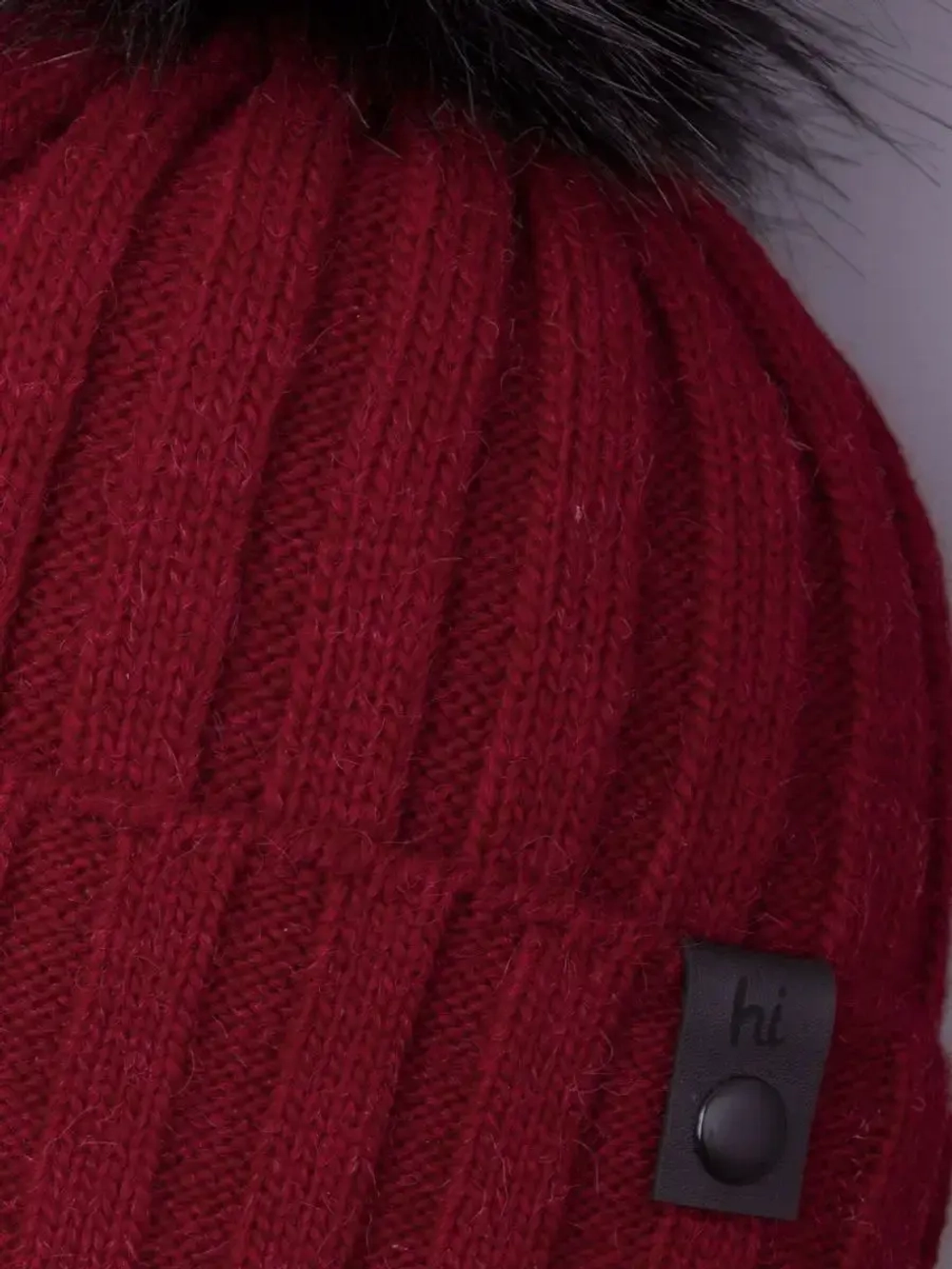 Шапка детская зимняя вязаная с помпоном и снуд