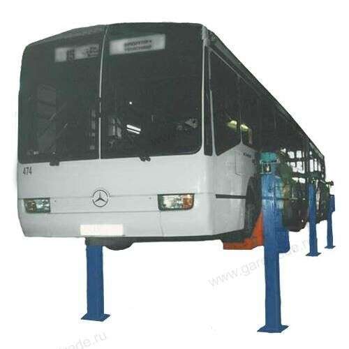 Стационарный 6-стоечный подъемник для грузовых а/м ПС15