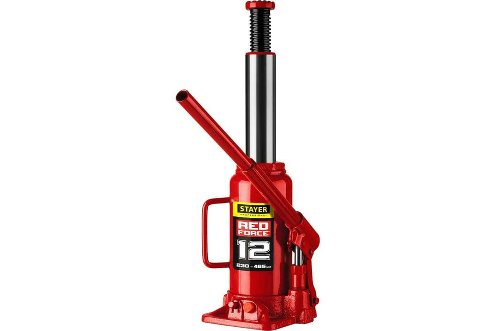 Гидравлический бутылочный домкрат STAYER RED FORCE, 12т, 230-465 мм, 43160-12 43160-12_z01