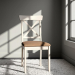 Стул Гольфи 2/ Golfi 2 дерево гевея, 45*51*94, ivory white, ткань кор.-зол. (1505-9)