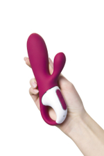 Вибратор Satisfyer Hot Bunny с функцией нагрева красный 17,5 см