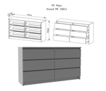 Комод Мори МК 1380.6 Графит