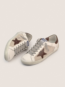 Men’s Super Star with suede inserts and lizard-print leather star