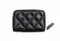 Кошелек для карт и монет Chanel на молнии черный