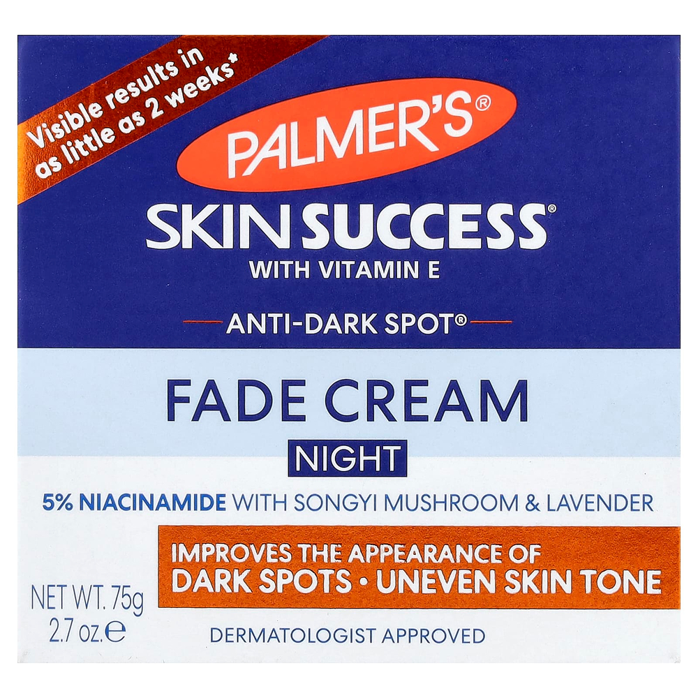Palmer's, Skin Success® с витамином E, крем для обесцвечивания кожи против темных пятен, ночной, 75 г (2,7 унции)