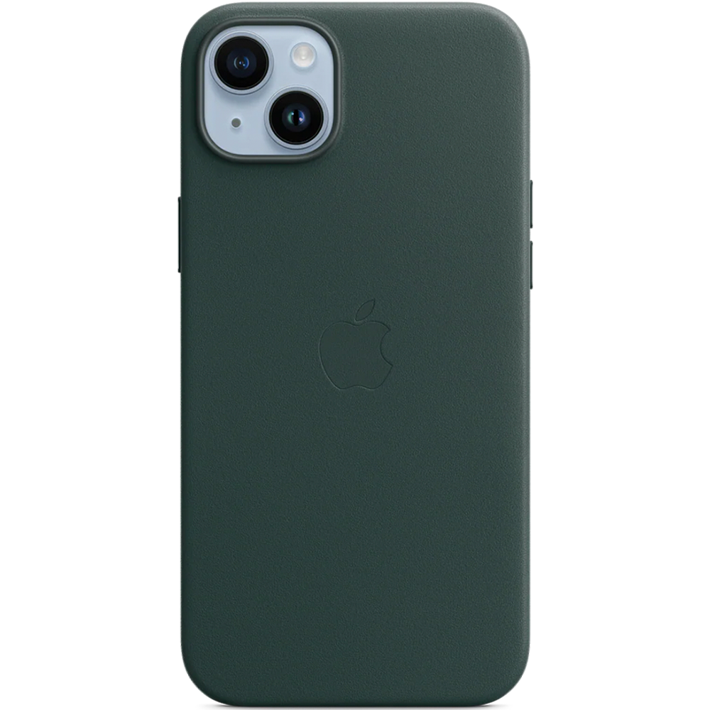 Кожаный чехол с поддержкой MagSafe Apple Leather Case для iPhone 14 Plus, Forest Green (Зеленый лес)