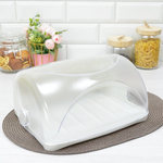 Хлебница "Грана" светло-серая