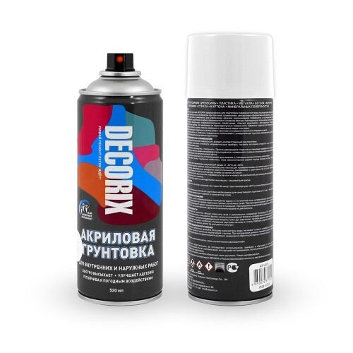 Грунтовка 520 мл Белая (аэрозоль) (DECORIX)