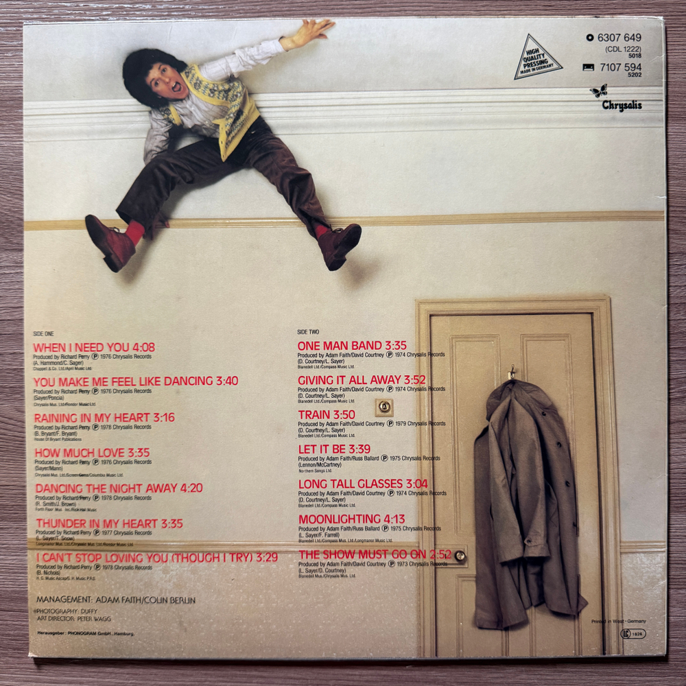 Leo Sayer ‎– The Very Best Of Leo Sayer (Германия 1979г.) Т