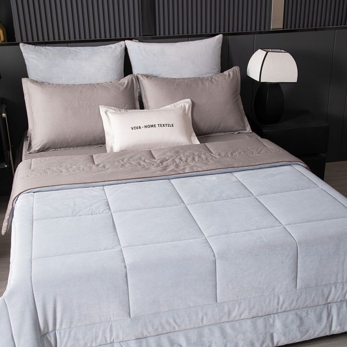 Комплект постельного белья на резинке с одеялом Велюрия Люкс «Нейтральный шик»
