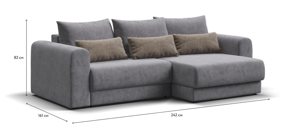 Модульный угловой диван РИЧМОНД MODOOL Велюр Royal агат