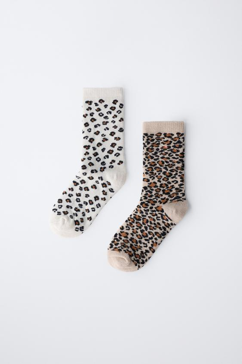 ZARA НАБОР ИЗ 2 ПАР НОСКОВ С АНИМАЛИСТИЧЕСКИМ ПРИНТОМ, РАЗНОЦВЕТНЫЙ