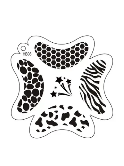 Набор трафаретов для аквагрима принты 8