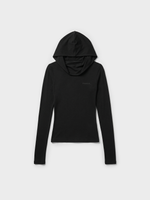 BLACK HOODED LONGSLEEVE