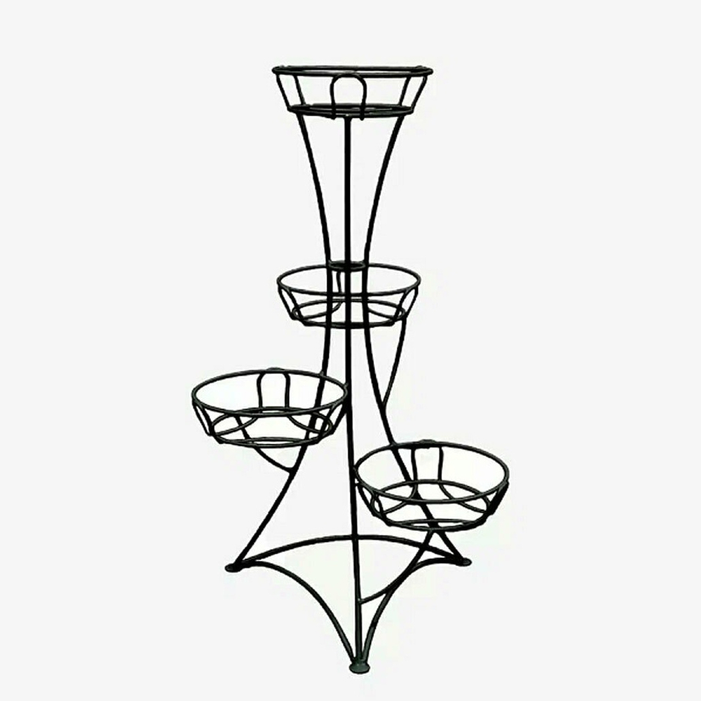 Цветочница "Призма" на 4 горшка, черная