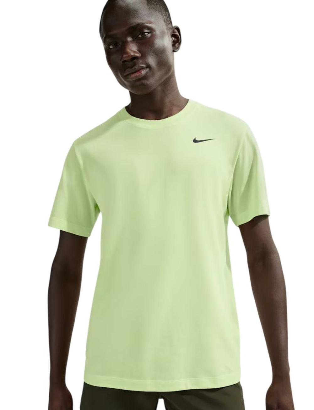 Теннисная футболка Nike Solid Dri-Fit Crew - light liquid lime/black