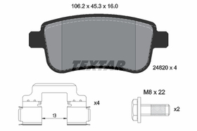 TEXTAR - 2482001-TET - Brake Pad Set, disc brake