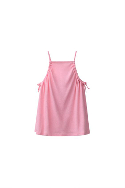 ZARA КОМПЛЕКТ ИЗ ТОПА И ШОРТОВ С ХЛОПКОМ И ЛЬНОМ, МЯГКИЙ РОЗОВЫЙ