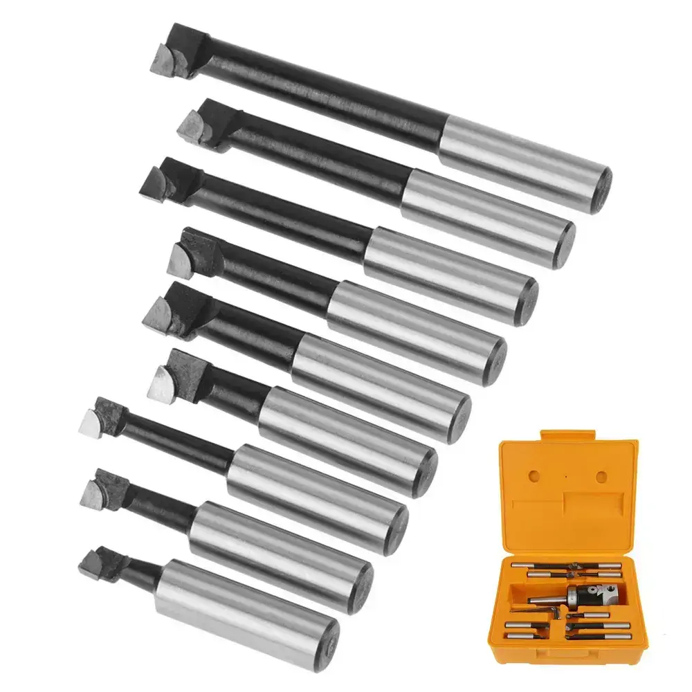 комплект принадлежностей для фрезерного станка MT2 M10 F1-12 расточная головка 50 мм с 9 шт. расточными оправками по 12 мм