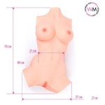 Телесный мастурбатор в виде женского торса (Цвет: телесный)