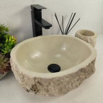 Раковина из мрамора Erozy Cream EM-65572 35*30*15 0868