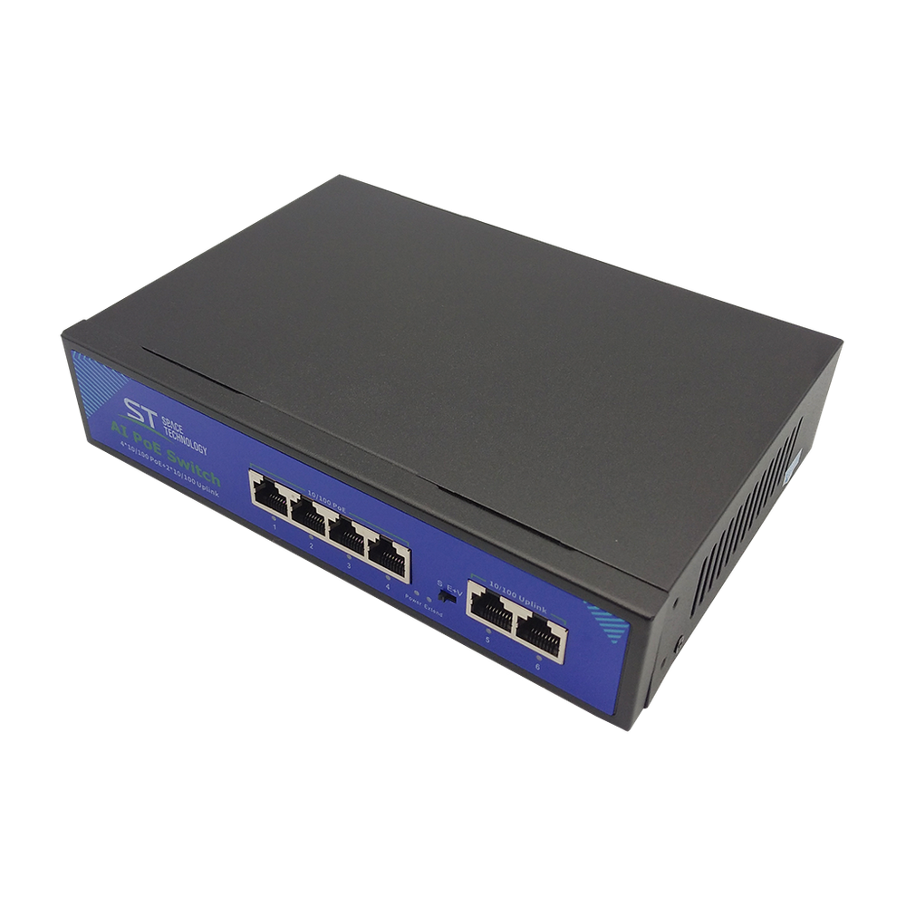 ST-S46POE (2М/65W/А) PRO, Источник питания Switch POE 4-х портовый