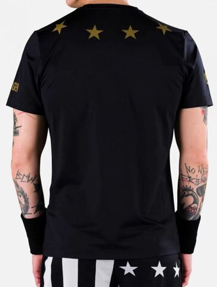 Мужская теннисная футболка Hydrogen Star Tech Tee Man - black/gold