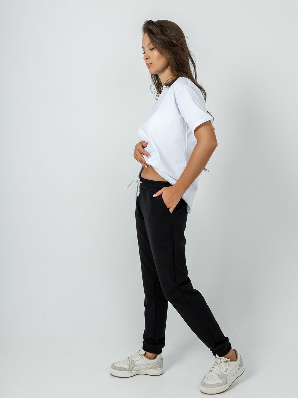 С-624 Брюки-джоггеры из футера