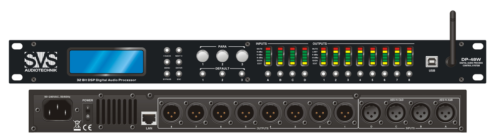 SVS Audiotechnik DP-48W Цифровой процессор: 4 входа 8 выходов