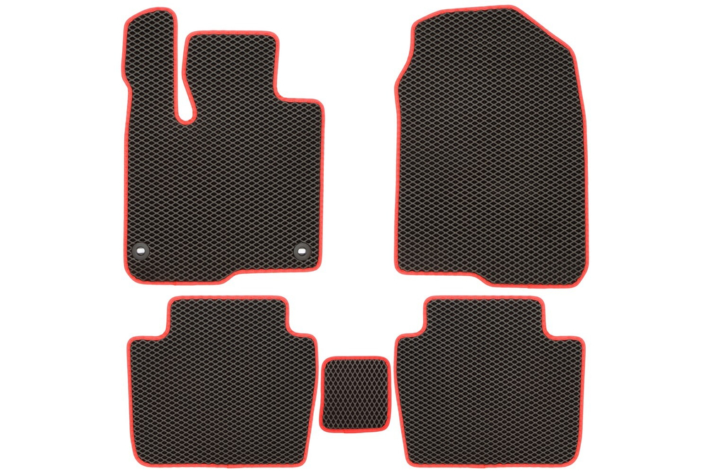 Коврики в салон для HONDA ZR-V 2023-, внедорожник ,(красная окантовка), 5шт. арт.EVA.R.0501803822110K