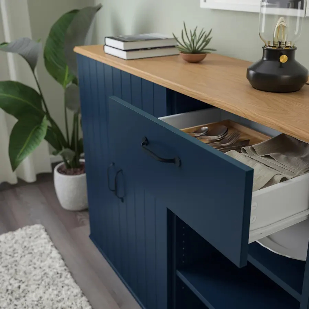 Шкаф - SKRUVBY  IKEA/ СКРУВБИ ИКЕА, 180х140  см, синий