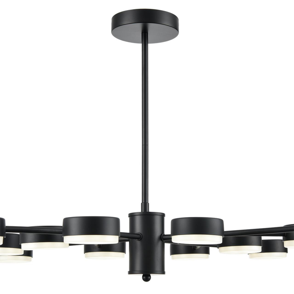 8117/12 COMFI LN25 195 черный, металл Люстра LED GX53 12*7W 220V TORINA