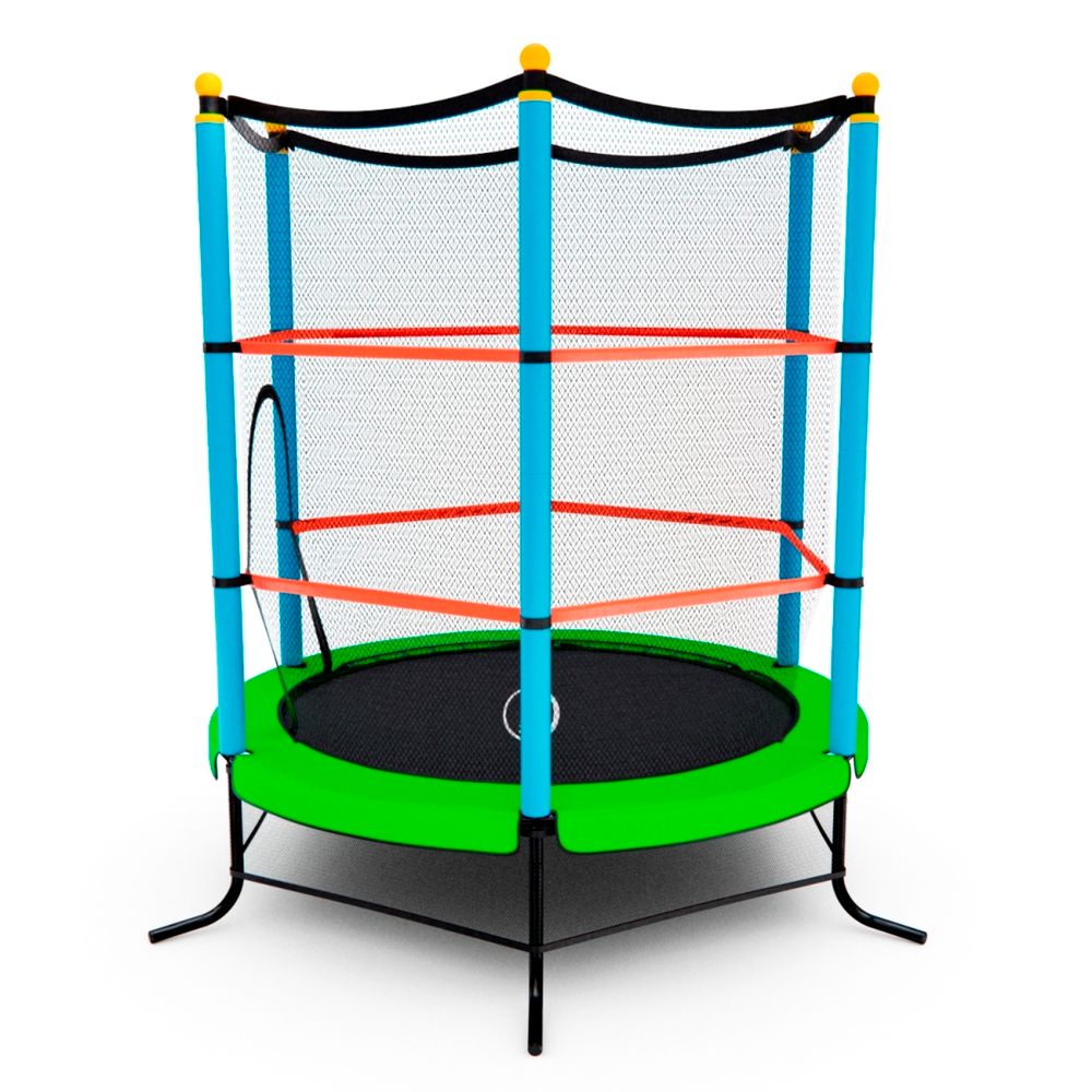 Батут детский DFC SMRKIDS 55&amp;quot; с сеткой, GREEN