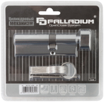 Цилиндровый механизм "PALLADIUM" асимметричный, 90 мм, ключ-завертка, хром 67247