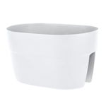 Ящик балконный на перила InGreen Villa de Fiori, двусторонний,40см,12л,фиксаторы,белоснежный жасмин