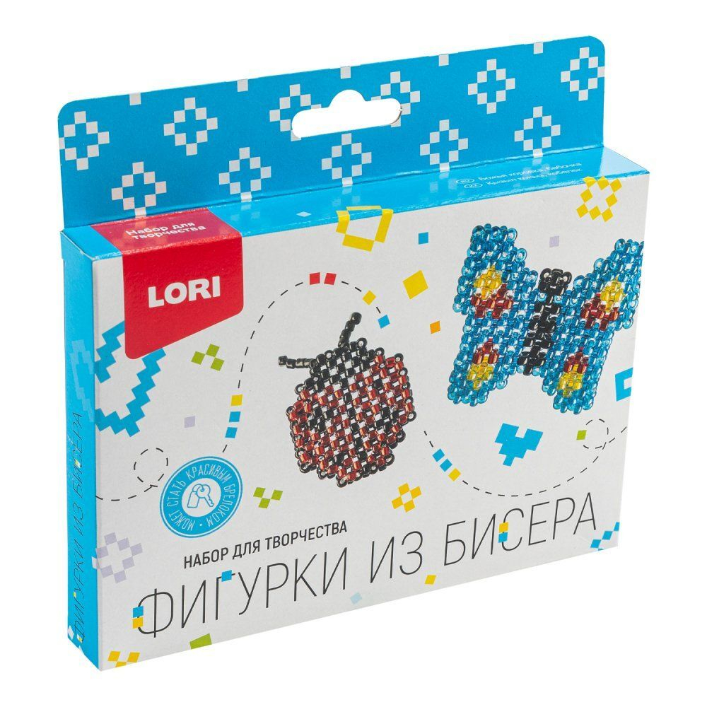 Фигурки из бисера "Божья коровка, бабочка" 2 фигурки
