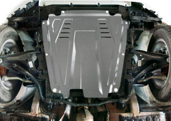 Защита картера и КПП Rival для Lada Largus (V - 1.6) 2012-2021 2021-н.в./Lada Xray (V - 1.6 (110 л.с.); 1.8) 2015-н.в./Lada Xray Cross (V - 1.8) 2018-н.в./Nissan Almera G15 (V - 1.6) 2012-2018/Renault Logan I (V - 1.4; 1.6) 2004-2015/Renault Logan II (V - 1.6) 2014-2018 2018-н.в./Renault Sandero I (V - 1.4; 1.6) 2009-2014/Renault Sandero II (V - 1.6) 2014-2018 2018-н.в./Renault Sandero Stepway I, II (V - 1.6) 2010-2018 2018-н.в., штампованная, алюминий 3 мм, с крепежом, 333.6027.1
